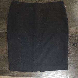 J. Crew Classic Wool Black Pencil Skirt